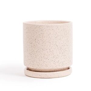 MOMMA POTS 4.5" GEMSTONE CYLINDER POT WITH WATER SAUCER